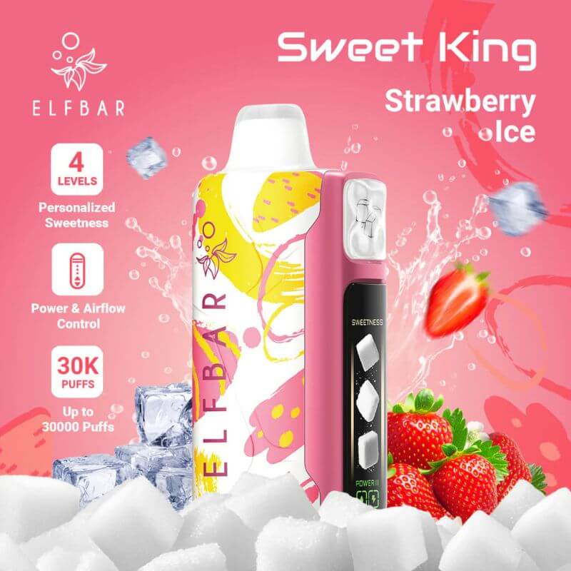 SGVape-ELFBAR-SWEET-KING-30K-STRAWBERRY-ICE-SG-Vape-Hub