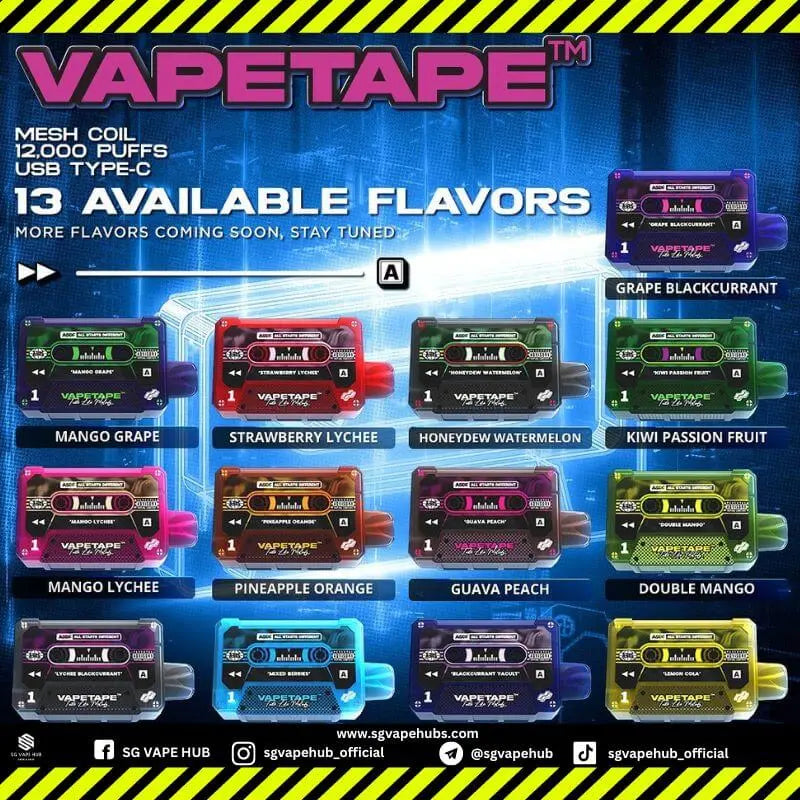 SGVape-VAPETAPE-12K-FULL-FLAVORS-SG-Vape-Hub