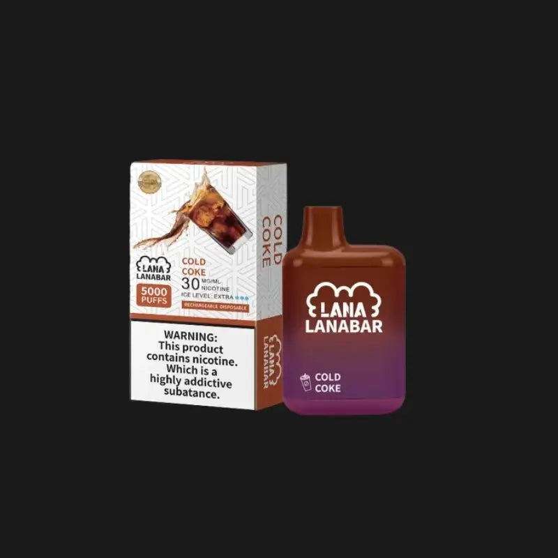 SGVape-Lana-Bar-5000-Puffs,-cold-coke-flavor-on-a-black-background-LANA